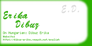 erika dibuz business card